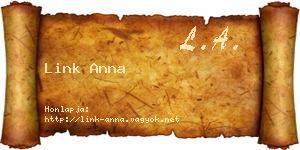 Link Anna névjegykártya